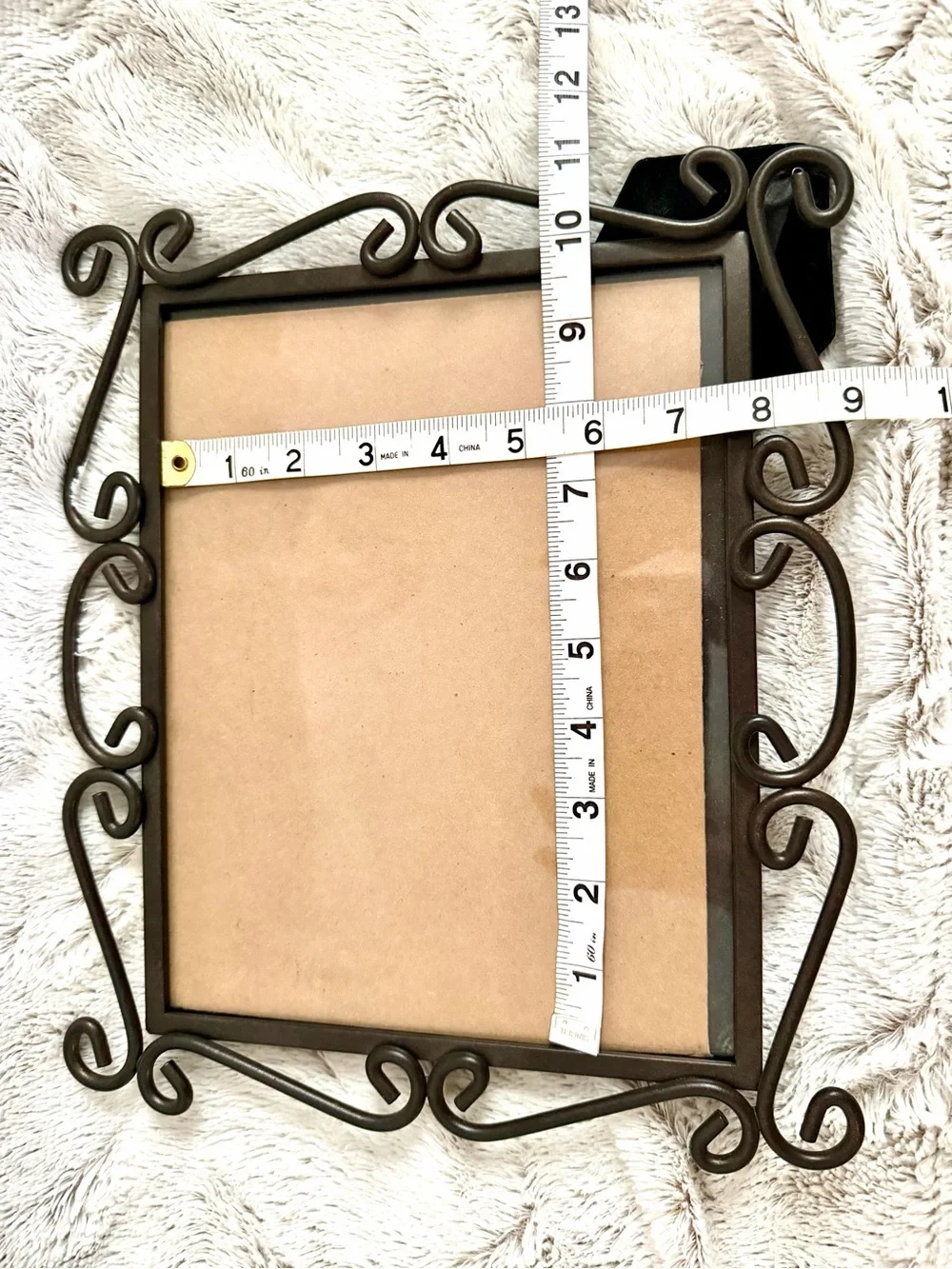 Decorative Scroll Metal Picture Frame - Brown